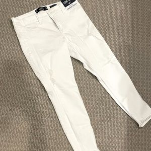 NWT Hollister white low rise jeans legging